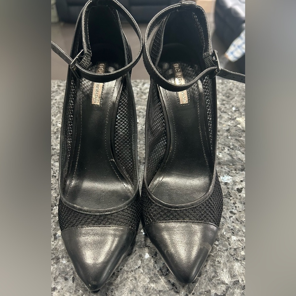 BCBGMaxAzria Black Mesh Heels